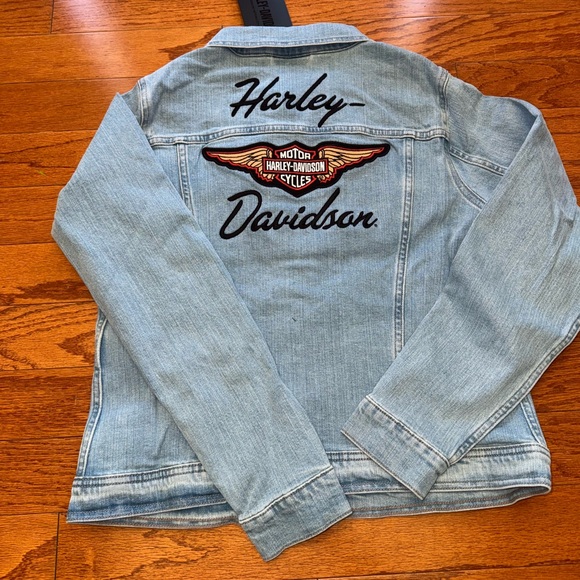 Harley-Davidson Jackets & Blazers - Harley-Davidson Light Blue Denim Jacket